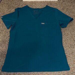 Figs Pacific Blue Catarina One Pocket Scrub Top